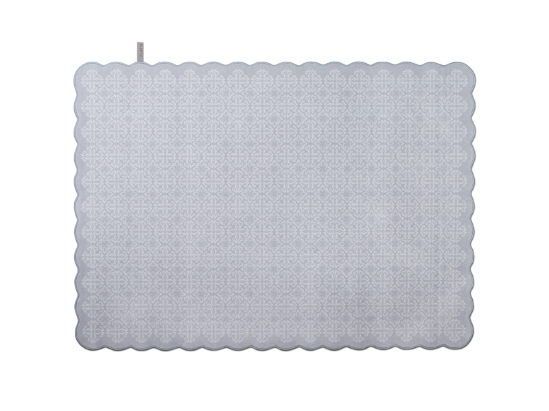 TILES 006-Zeitloser Teppich der Shades Of Grey Collection in Grau Weiss