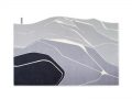 LANDSCAPE 001-Teppich mit grafischem Muster aus Wolle in Grau Schwarz