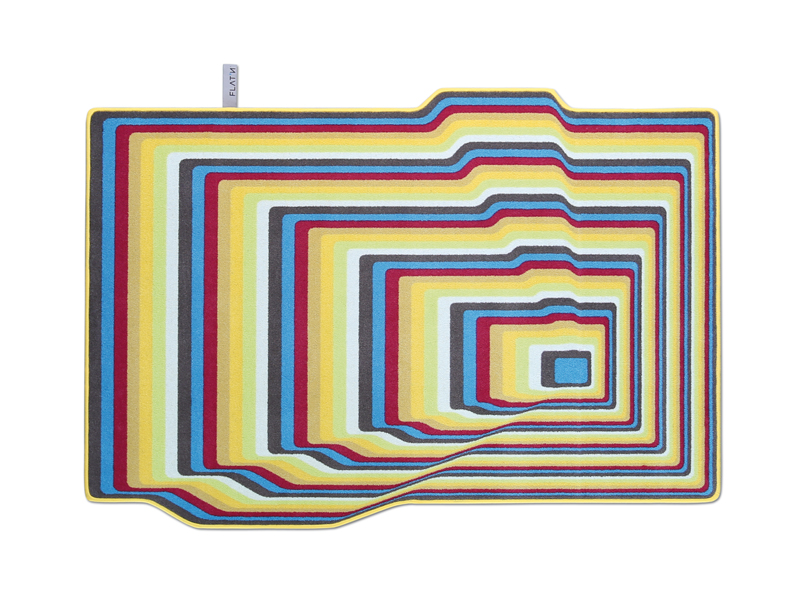 UP & DOWN 002-Teppich in geometrischen Muster mit Linien