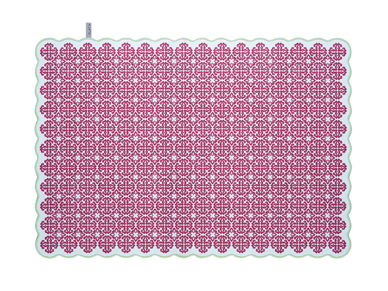 TILES 005-Teppich mir geometrischem Muster aus Wolle