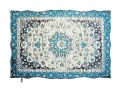 PERSIA 002-Moderner Perserteppich in neuer Interpretation in Blau