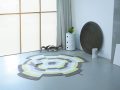 SLICES 001-Moderner Teppich rund bunt Koeln flatn