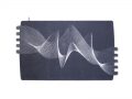 FRINGE 003-Designteppich anthrazit grau gestreift